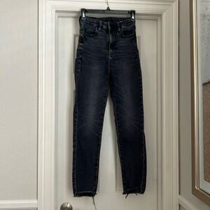 American Eagle black wash skinny ankle jeans size 2 regular